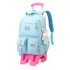 Natural Fish Children Elementary School Students Pull up Backpack Female Korean Version Large Capacity Junior High School Students Six Wheel Stair Climbing Backpack