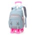 Natural Fish New Product Pull up Backpack for Primary School Students in Grades 3-6 Cross border Trend, Large Capacity, Six Wheel Ladder for Girls