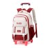 Natural Fish 2024 new pull rod backpack for female primary and secondary school students in grades 3-6, large capacity backpack with large wheels for climbing stairs