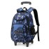 Natural Fish New Primary School Students' Pull up Backpack, Boys' Camouflage Leisure Large Capacity Load Reducing Backpack, One Piece Hair Replacement