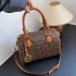 Cross border hot selling foreign trade women's bag 2024 new fashionable letter printed single shoulder handbag casual versatile pillow bag