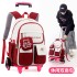 Natural fish cross-border hot selling pull rod backpack with large capacity for junior high school students, dual-use for girls, primary school students climbing stairs