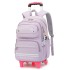 Natural fish new stair climbing rod backpack for girls, large capacity detachable middle school student backpack for elementary school students