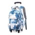 Natural Fish Children's Pull up Backpack Primary School Students 3-6 Grades Female Middle School Students Backpack Backpack Backpack High Grade Climbing