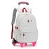 Natural Fish New Primary School Students' Pull up Backpack Girls' 2-6 Grades Large Capacity Detachable Backpack Hair Replacement