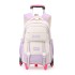 Natural Fish 2024 new pull rod backpack for female primary and secondary school students in grades 3-6, large capacity backpack with large wheels for climbing stairs