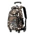 Natural Fish New Primary School Students' Pull up Backpack, Boys' Camouflage Leisure Large Capacity Load Reducing Backpack, One Piece Hair Replacement