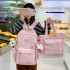 Large capacity piece set backpack 2024 new fresh girl backpack backpack college style junior high school students