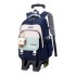 Primary school students' pull up backpacks, girls' six wheeled climbing stairs, children's grades 2-6, 5 large capacity waterproof and load reducing for ages 7-12