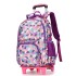 Daifa Natural Fish Pull Rod Backpack Primary School Students 3-5 Grades Girls Six Wheel Staircase Climbing 8-12 Years Old Large Capacity