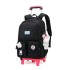 Natural Fish Children Elementary School Students Pull up Backpack Female Korean Version Large Capacity Junior High School Students Six Wheel Stair Climbing Backpack