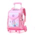 New product of Natural Fish: Pull rod backpack for elementary school students, girls in grades 1-6, lightweight, waterproof, large capacity, cross-border popular item