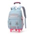 Natural Fish New Product Pull up Backpack for Primary School Students in Grades 3-6 Cross border Trend, Large Capacity, Six Wheel Ladder for Girls