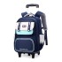 Natural Fish Elementary School Backpack Pull up Bag for Grades 1-3-6 School Backpack Dual use Six Wheel Stair Climbing Wholesale