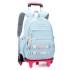 Natural Fish New Primary School Students' Pull up Backpack, Middle and High School Girls' Load Reduction, Ladder Climbing, Large Capacity Leisure Backpack