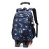 Natural Fish New Product Student Pull up Backpack Boys and Girls Climbing Stairs 3-6 Grades Primary School Students Reduce Burden, Lightweight Hair Replacement