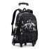 Natural Fish New Pull up Backpack Wholesale for Primary School Students, Boys' Fashion Large Capacity Cross border Hot Selling Dinosaur Starry Sky Map