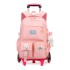 Natural Fish Children Elementary School Students Pull up Backpack Female Korean Version Large Capacity Junior High School Students Six Wheel Stair Climbing Backpack