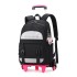 Natural Fish New Product Pull up Backpack for Primary School Students in Grades 3-6 Cross border Trend, Large Capacity, Six Wheel Ladder for Girls