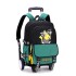 Natural fish pull rod backpack for primary school students aged 8-12, boys in grades 3-6, cartoon six wheeled climbing ladder wholesale printing