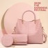 2023 Women's Bag New European and American Retro Fashion Crocodile Pattern Three Piece Set Mother Bag Large Capacity Handheld Single Shoulder Cross Shoulder