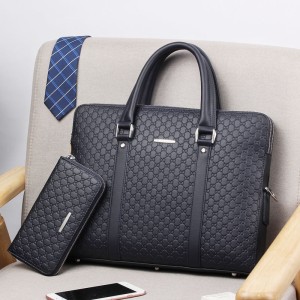 Cross border men's bag 2020 handbag business briefcase embossed letters single shoulder crossbody bag horizontal computer bag