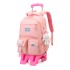 Natural Fish Children Elementary School Students Pull up Backpack Female Korean Version Large Capacity Junior High School Students Six Wheel Stair Climbing Backpack