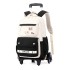 Natural fish pull rod backpack can be carried and used for two purposes. Six wheeled stair climbing backpack for junior high school students. Large capacity backpack for high school students