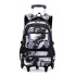 New lightweight pull rod backpack for elementary school boys, large capacity backpack for junior high school students in grades 3-6