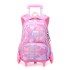 Natural Fish's new pull rod backpack three piece set for elementary school students, large capacity fashionable backpacks for both men and women, popular dropshipping