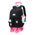 Natural Fish Children Elementary School Students Pull up Backpack Female Korean Version Large Capacity Junior High School Students Six Wheel Stair Climbing Backpack