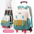 Natural Fish's new pull rod backpack reduces the burden on elementary school girls, with a large capacity backpack for children and elementary school students. One piece dropshipping for children and elementary school students