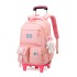 Natural Fish Children Elementary School Students Pull up Backpack Female Korean Version Large Capacity Junior High School Students Six Wheel Stair Climbing Backpack