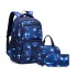 Natural Fish Personalized Fashion Starry Sky Primary and Secondary School Student Backpack Boys 4-6 Grades Three Piece Set Backpack