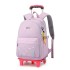 Natural Fish New Style 2nd to 6th Grade Stair Climbing Pull Rod Backpack Junior High School Boys Large Capacity Detachable One Piece Hair Collection