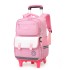 New Natural Fish Student Pull up Backpack for Boys and Girls in Grades 3 to 6, Junior High School Students, Stress Relieving Six Wheel Climbing Backpack