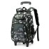 Natural Fish New Primary School Students' Pull up Backpack, Boys' Camouflage Leisure Large Capacity Load Reducing Backpack, One Piece Hair Replacement