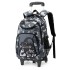 Natural Fish New Primary School Students' Pull up Backpack, Boys' Camouflage Leisure Large Capacity Load Reducing Backpack, One Piece Hair Replacement