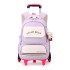 Natural fish pull rod backpack hot selling in Europe and America, large capacity dual-use backpack for elementary school students, six wheel stair climbing backpack with printed lettering