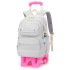 Natural fish new stair climbing rod backpack for girls, large capacity detachable middle school student backpack for elementary school students