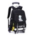 A dropshipping natural fish pull rod backpack for elementary school students aged 6-12, a detachable backpack for boys, cross-border bestseller