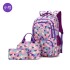 Cross border three piece children's backpack, nylon camouflage backpack for elementary school and girls, lightweight backpack for middle and high school students