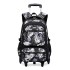 New lightweight pull rod backpack for elementary school boys, large capacity backpack for junior high school students in grades 3-6