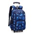 Natural Fish High School Student Three piece Set Pull up Backpack Wholesale Climbing Stairs Large Capacity Fashionable Multi layer Breathable Backpack