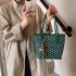 Cross border large capacity commuting shoulder bag for women 2024 new ins texture versatile vegetable basket hand-held tote bag