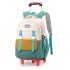 Natural Fish's new pull rod backpack reduces the burden on elementary school girls, with a large capacity backpack for children and elementary school students. One piece dropshipping for children and elementary school students