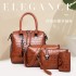 2023 New Urban Simple Fashion Trendy Single Shoulder Diagonal Cross Handheld Crocodile Pattern Mother and Child Bag Four Piece Set for Women