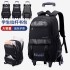 Natural fish large capacity pull rod backpack for 3-6 grade primary and secondary school students, dual-use backpack for junior high school stair climbing backpack