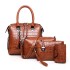 2023 New Urban Simple Fashion Trendy Single Shoulder Diagonal Cross Handheld Crocodile Pattern Mother and Child Bag Four Piece Set for Women