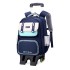 Natural Fish Elementary School Backpack Pull up Bag for Grades 1-3-6 School Backpack Dual use Six Wheel Stair Climbing Wholesale